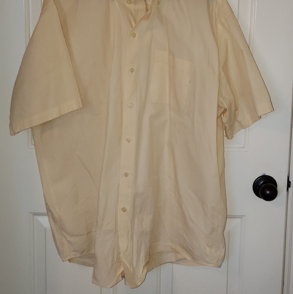 Men's Claiborne short sleeve button down shirt size XL yellow - Picture 2 of 6